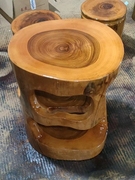 原木墩实木墩子香樟树墩树桩，凳子创意茶几实木圆凳牙凳镂空凳子