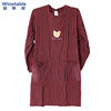 稳斯坦WST535罩衣反穿衣棉围裙长袖围裙劳保围裙红色混格子