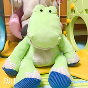 出口2岁中性绿灯芯绒大嘴恐龙儿童安抚玩偶睡觉抱抱毛绒玩具