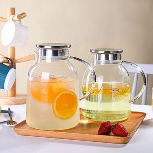 冷水壶玻璃水壶耐高温凉水杯，家用茶壶凉白开水杯，套装大容量凉水壶