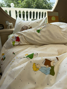 卡通梦幻小王子童话床上四件套全棉文艺1.5m1.8宿舍被套床单三件