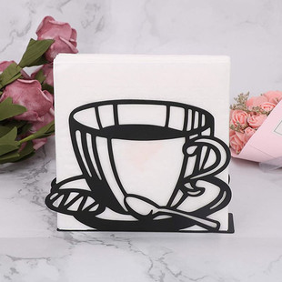 咖啡杯欧式湿巾纸巾架纸巾，座餐厅创意家居，装饰摆设实用设计不锈钢