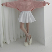 韩国女装2023冬款甜美清新高腰时尚纯色小蓬蓬半身短裙