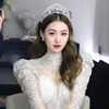 大气新娘头饰韩式超仙闪亮水钻王冠公主生日18岁成年礼物头冠