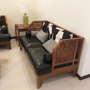 大果紫檀苏梨家具新中式沙发刺猬，紫檀客厅实木红木家具花梨木茶几