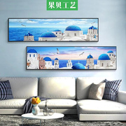 客房墙面装饰画简约现代壁画卧室床头挂画地中海风景宾馆酒店北欧