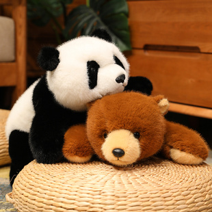 可爱抱睡趴趴熊公仔玩偶睡觉抱毛绒玩具熊猫娃娃靠枕儿童安抚超软