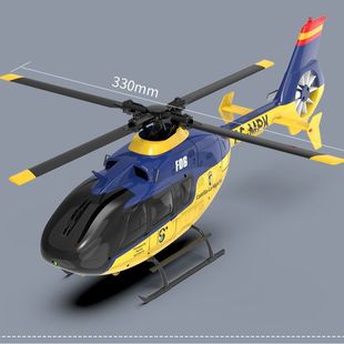 EC135六通道6G无副翼直升机1 36仿真直升机2.4G遥控 TYPE-C充电