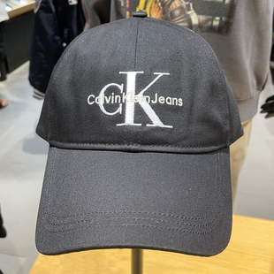 韩国正品Calvin Klein男女同款弯檐刺绣棒球帽CK明星同款百搭帽子