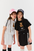 女童卡通小熊短裙套装 LILAS韩国童装24夏新中大童两件套022
