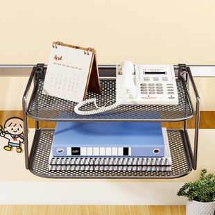 办公室桌面文件置物架工位电话机架，办公桌上屏风，悬挂式资料收纳架