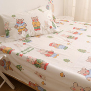 绿色林儿童卡通可爱纯棉床单单件1.5m1.8米床上小清新学生宿