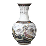 景德镇陶瓷花瓶摆件客厅插花仿古中式瓷器家居电视柜装饰品大