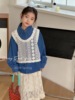 韩版女童装儿童春季韩版牛仔长袖衬衫蕾丝马甲，半身裙2件套装