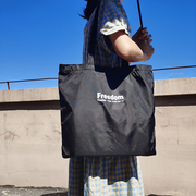 防水时尚手提袋大容量女生单肩包牛津布购物袋黑色学生上课包定制