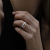 CHESNOW 18K金3mm实心素金光圈玫瑰金白金指环对戒小众时尚ins