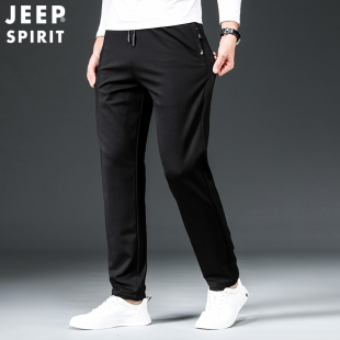 jeep吉普春秋季长裤，男士宽松直筒休闲百搭裤，松紧腰卫裤运动裤子.