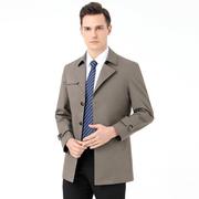 克春秋季士夹西装领韩商务版，2138-f大码中长男款男式风衣外套爸爸