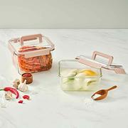 glasslock进口钢化玻璃保鲜盒，酱手提大容量密封腌泡菜，罐冰箱收纳