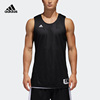Adidas阿迪达斯篮球服双面穿背心男运动短裤印字组队文化运动背心
