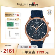 天梭(tissot)瑞士手表速驰系列石英男表蓝盘尼龙带
