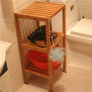 楠竹脸盆架浴室卫生间置物架，落地式厕所卫浴收纳架，三层四层木架子