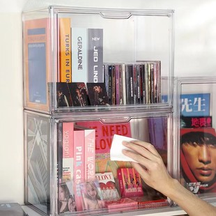 透明专辑收纳盒防尘亚克力，蓝光碟dvd储存箱收藏磁带cd唱片展示架