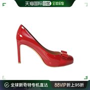 香港直邮SALVATORE FERRAGAMO 女士红色漆皮蝴蝶结高跟鞋 0592515