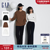 gap男女装2024春季竹节棉logo口袋圆领长袖t恤休闲上衣876990