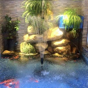 定制池喷泉户外庭院造景打氧泵带灯水池锦鲤池氧气机养鱼过滤增氧