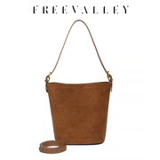 freevalley自由谷·磨砂皮，时尚气质小水桶，包包单肩斜挎手提