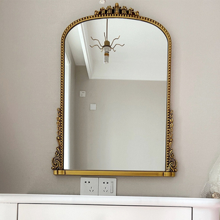 法式复古化妆镜美式浴室卫生间洗面台镜子欧式智能梳妆装饰卫浴镜