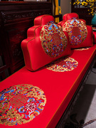 红木沙发坐垫中式实木沙发垫，新中式罗汉床垫子，套罩高档防滑海绵垫