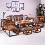 红木家具鸡翅木沙发小户型新中式实木沙发组合客厅复古全实木仿古