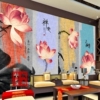 新中式禅意荷花墙布客厅沙发背景大型壁画卧室茶室书房墙纸壁纸