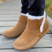 冰熊sorelnakiska时尚女棕色，短靴麂皮保暖秋冬加绒雪地靴