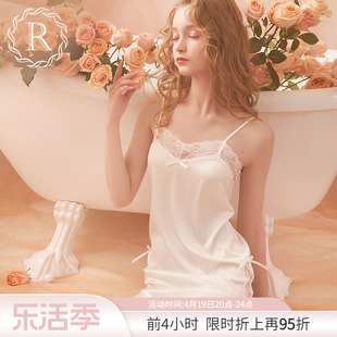 rosetree蕾丝吊带睡裙女款夏季小个子白色性感公主纯欲风睡衣夏天