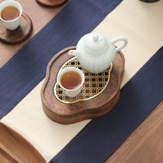 胡桃木实木复古储水茶盘，创意中式淋壶壶承办公室一人用茶台茶盘