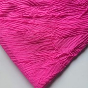 玫红色高弹褶皱网纱蕾丝布料，diy手工辅料配件一件一米多拍连续