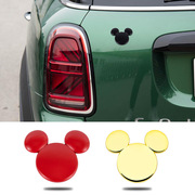 鼠年老鼠耳朵金属汽车个性车贴3D立体创意车标米奇米妮装饰贴迷你