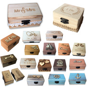 木质原生态乡村戒指盒订婚戒指包装盒个性戒指盒木制戒指盒工艺品