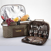 ayc1705四人份野餐篮餐具便携手提环保户外野餐包餐具套装野餐包