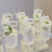 森系婚礼甜品台装饰摆件白色，结婚蛋糕杯子，插件订婚插牌慕斯杯贴纸