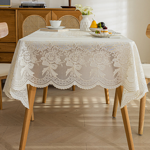 氛围感桌布防水防油免洗方桌布(方桌布)正方形pvc蕾丝餐桌，台布方桌布(方桌布)塑料