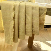 外贸尾货纯棉麻绣花布料厚实爽滑舒适可做沙发套窗帘盖巾床单