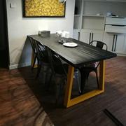 loft会议长桌设计师工作台，创意办公桌个性黑色，桌子工业风餐桌简约