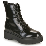 Replay女靴系带欧美风短筒靴黑色冬季厚底增高显瘦时装马丁靴