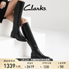 Clarks其乐女鞋秋冬长筒靴舒适拼接时装靴骑士靴瘦瘦靴长靴女