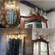 美式灯全铜复古led美式镜前灯，欧式浴室镜灯卫生间灯具镜柜灯
