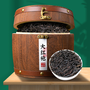 中闽峰州木箱大红袍茶叶，高山岩茶新茶，特级浓香型礼盒装300g